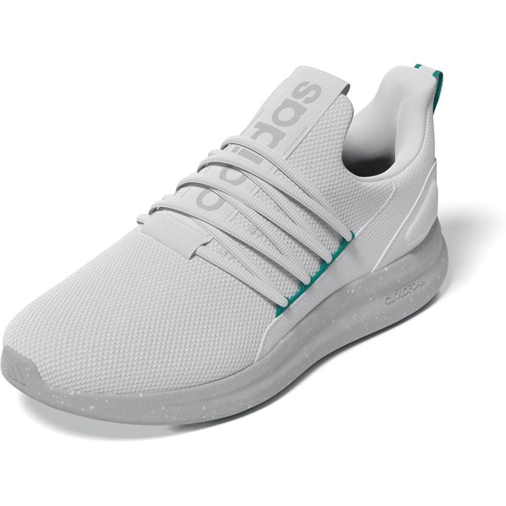 image:imageadidas Mens Lite Racer Adapt 70 Wide Slip On Sneakers Shoes Casual BlackCrystal WhitePure TealGrey