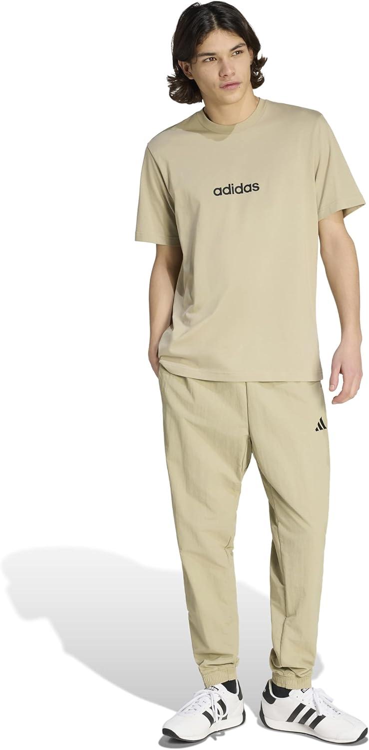 image:imageAdidas Mens Essentials Linear Single Jersey TShirtWonder CargoBlack