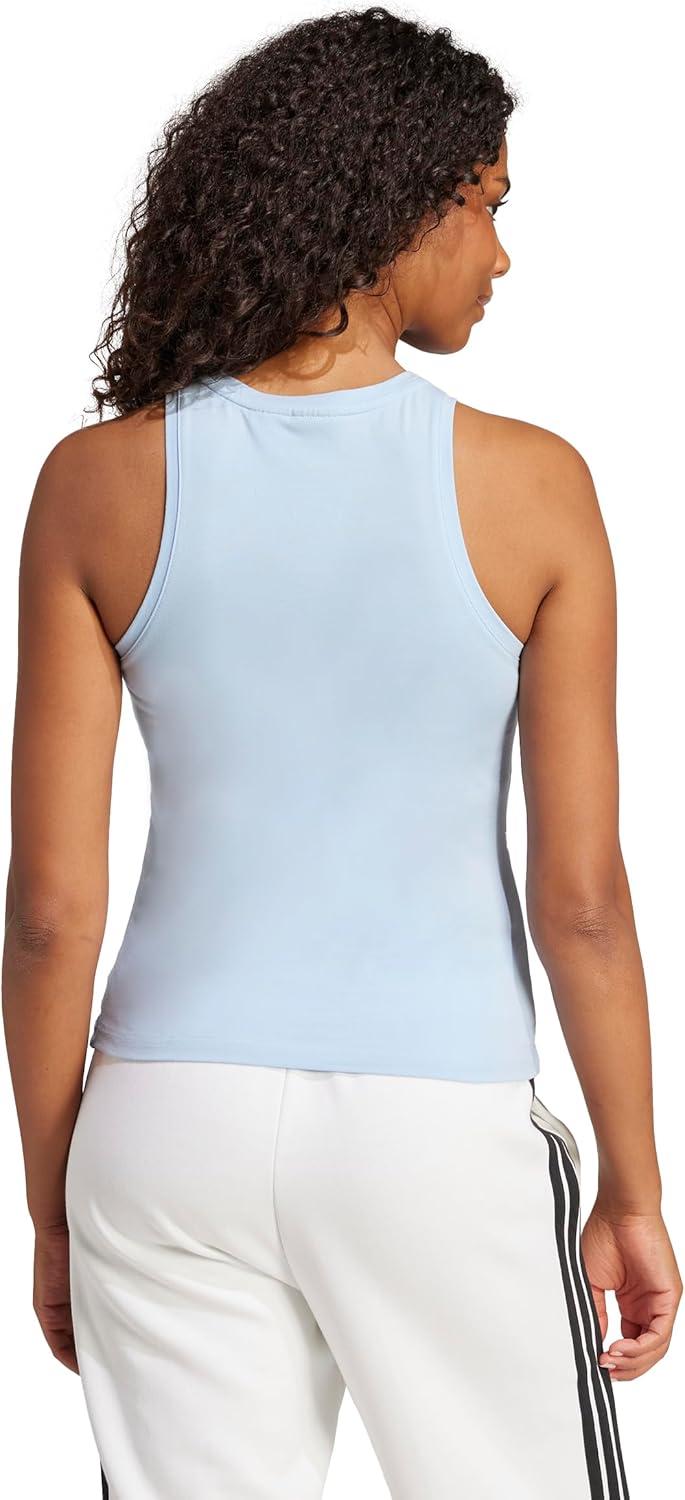 image:imageAdidas Womens Essentials Linear Slim Cotton Tank TopBlueWhite