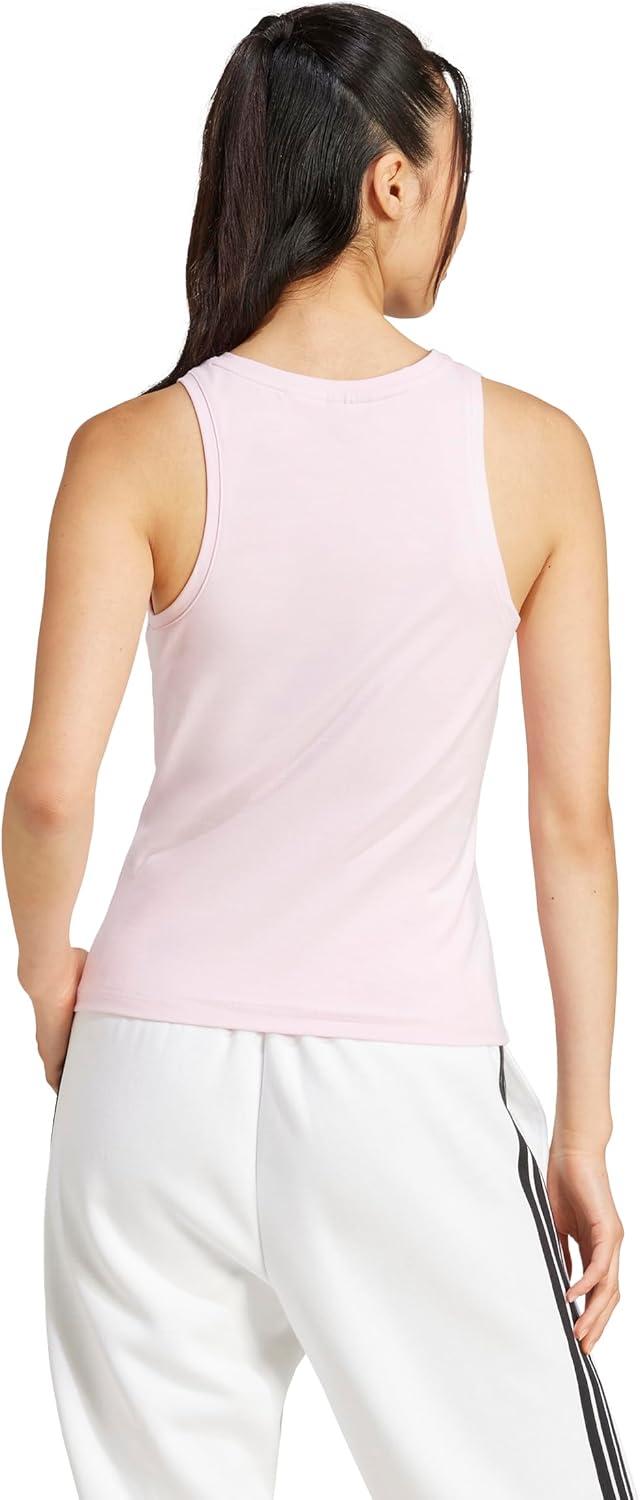 image:imageAdidas Womens Essentials Linear Slim Cotton Tank TopClear PinkWhite
