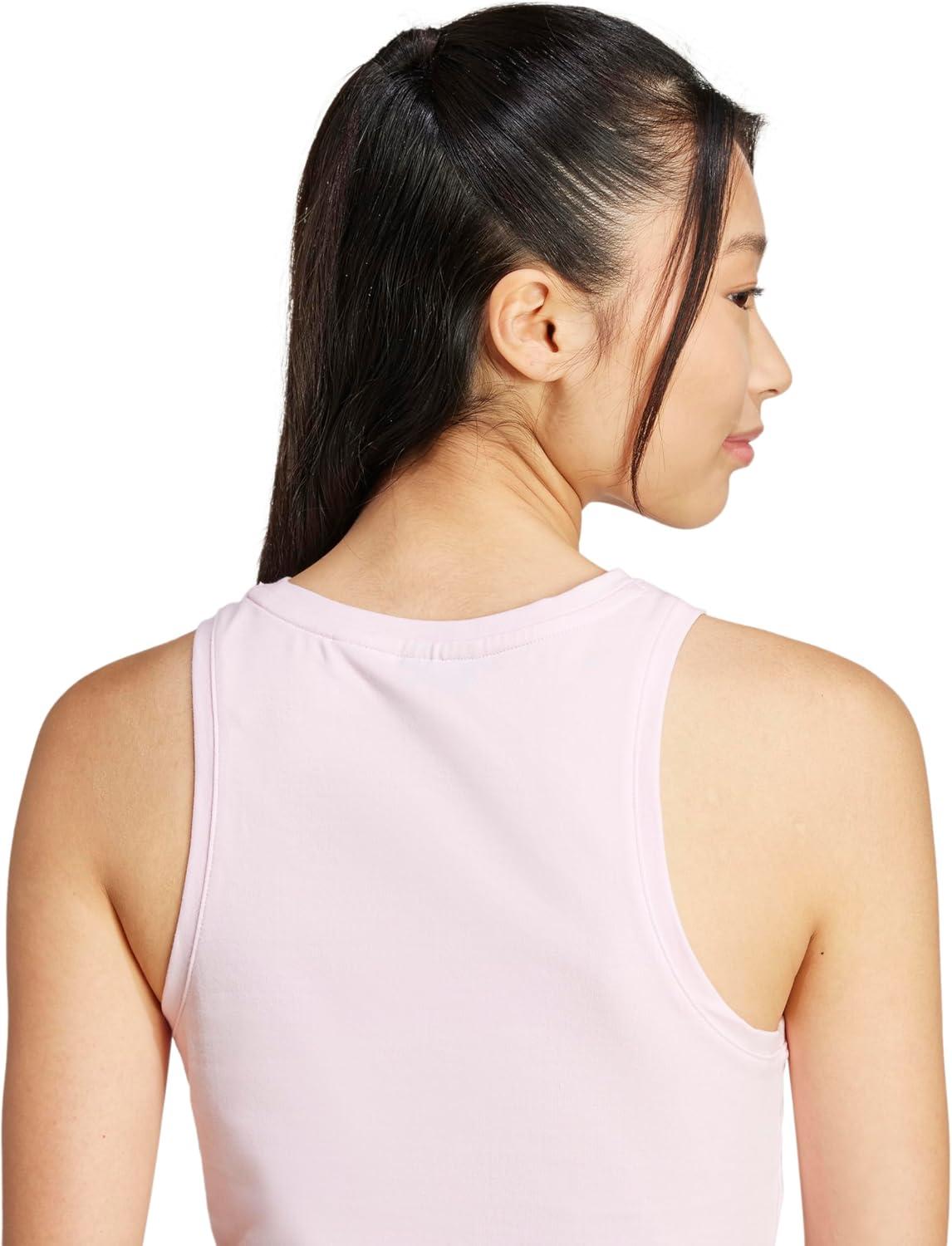 image:imageAdidas Womens Essentials Linear Slim Cotton Tank TopClear PinkWhite