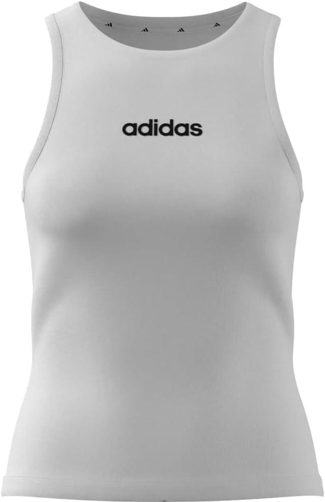 image:imageAdidas Womens Essentials Linear Slim Cotton Tank TopWhiteBlack