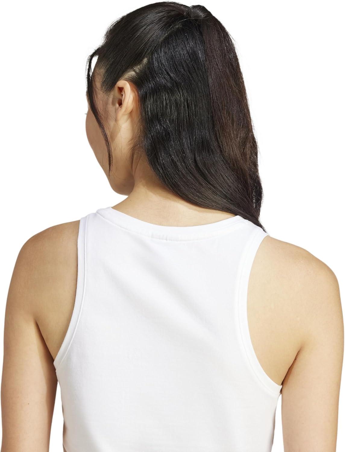 image:imageAdidas Womens Essentials Linear Slim Cotton Tank TopWhiteBlack