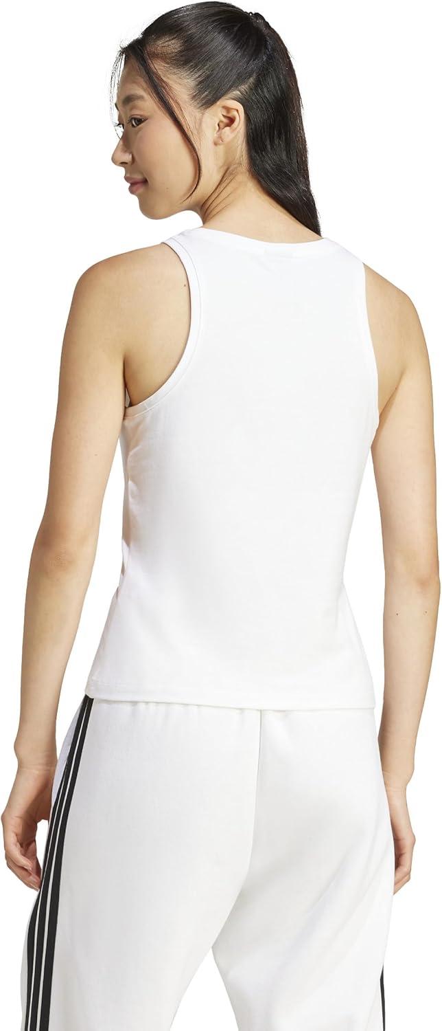 image:imageAdidas Womens Essentials Linear Slim Cotton Tank TopWhiteBlack