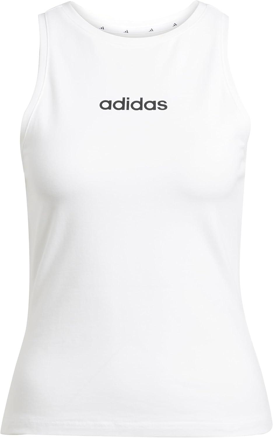 image:imageAdidas Womens Essentials Linear Slim Cotton Tank TopWhiteBlack