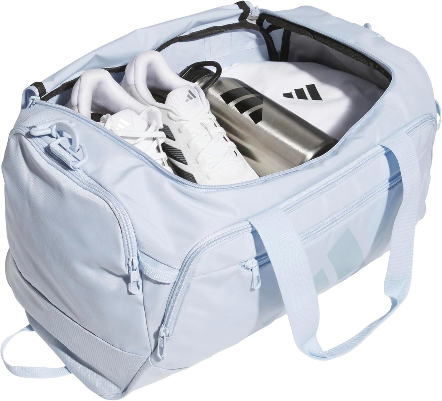 image:imageadidas Defender 5 Duffel Bag Premium Duffle for Sports Gym amp TravelCrystal Sky BlueWonder Blue