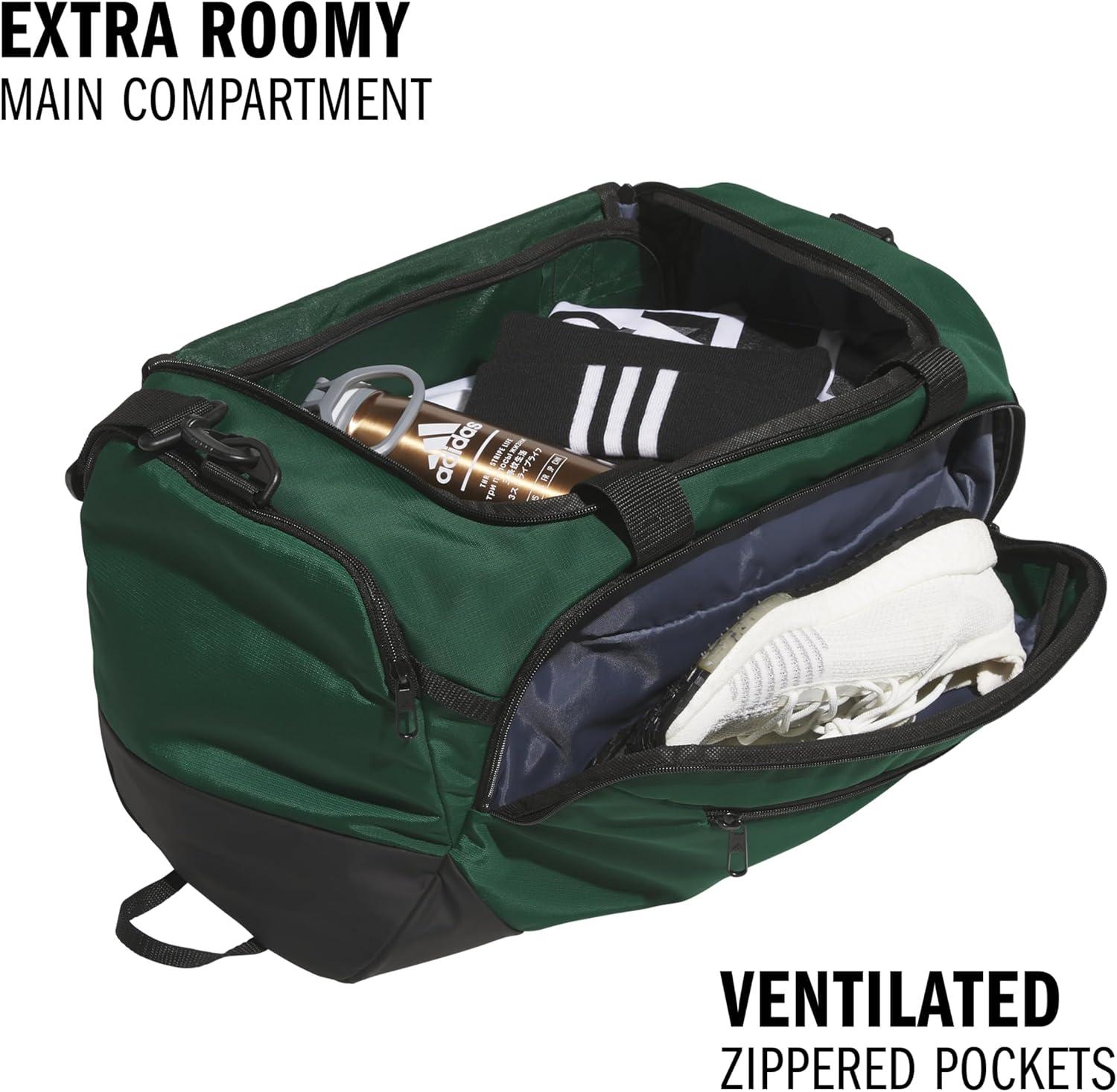 image:imageadidas Defender 5 Duffel Bag Premium Duffle for Sports Gym amp TravelTeam Dark Green