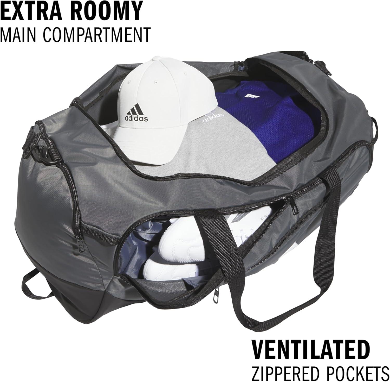 image:imageadidas Defender 5 Duffel Bag Premium Duffle for Sports Gym amp TravelTeam Dark Grey