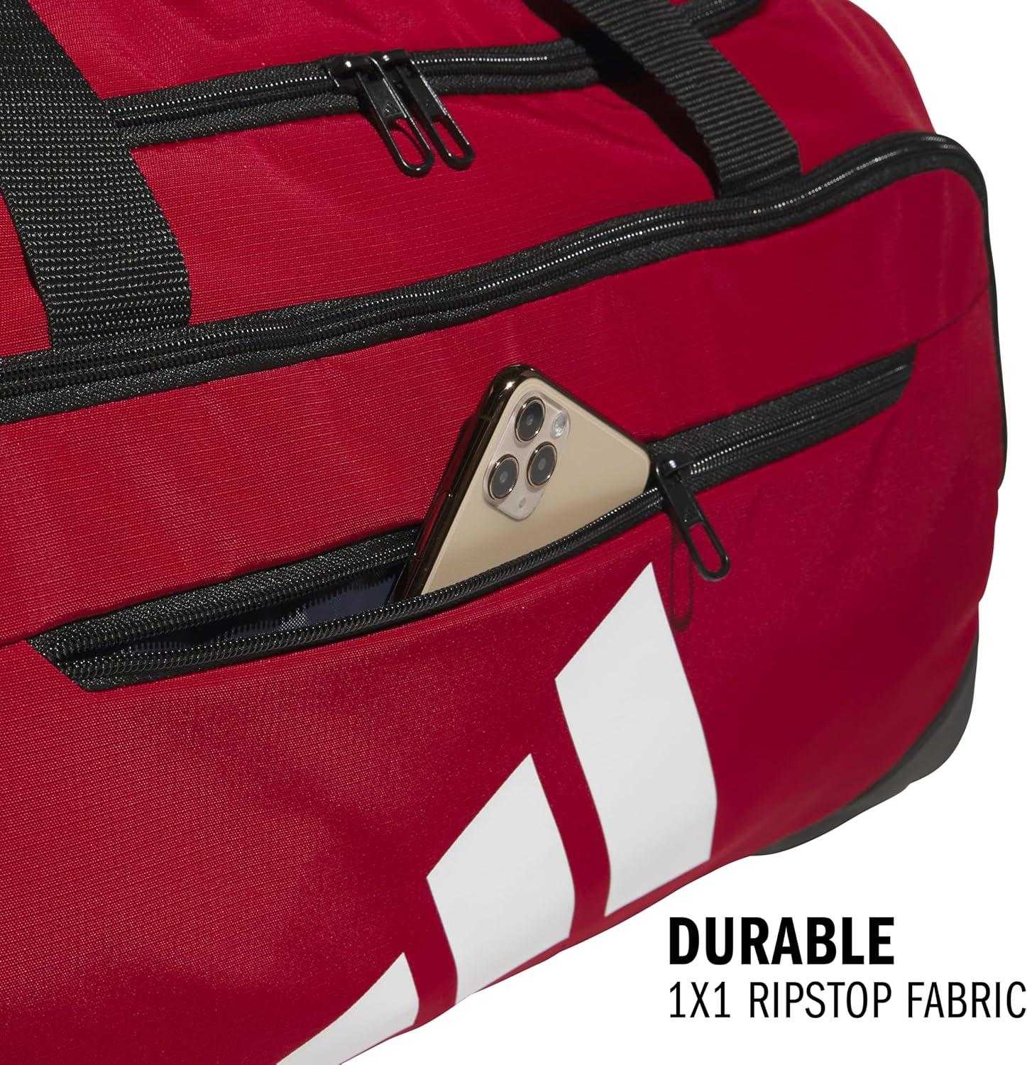 image:imageadidas Defender 5 Duffel Bag Premium Duffle for Sports Gym amp TravelTeam Power Red 2White