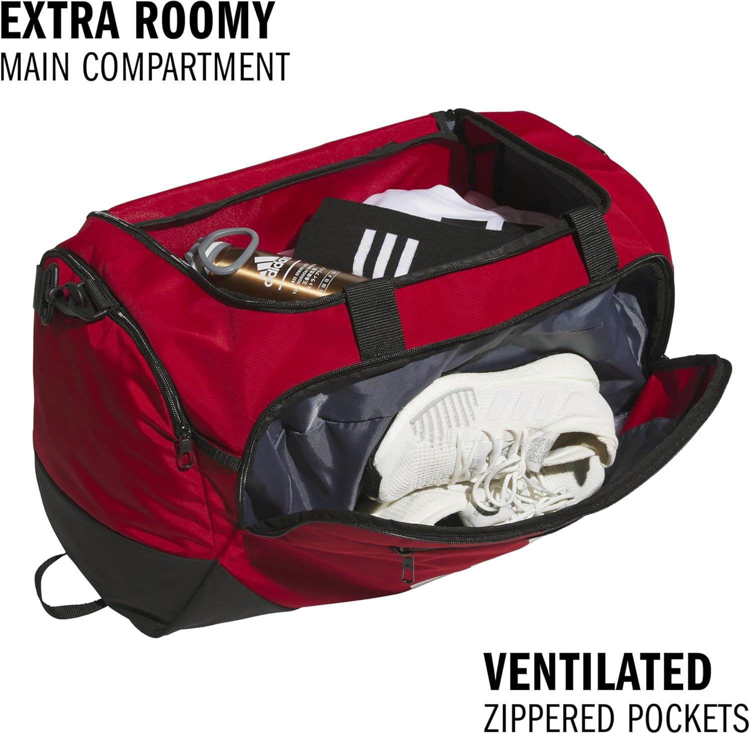 image:imageadidas Defender 5 Duffel Bag Premium Duffle for Sports Gym amp TravelTeam Power Red 2White