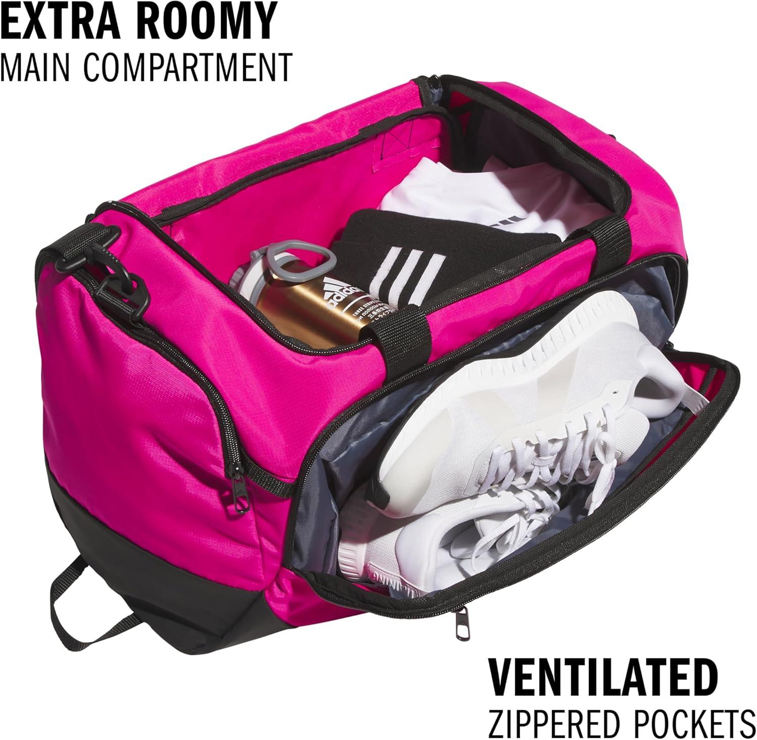 image:imageadidas Defender 5 Duffel Bag Premium Duffle for Sports Gym amp TravelTeam Shock Pink 2
