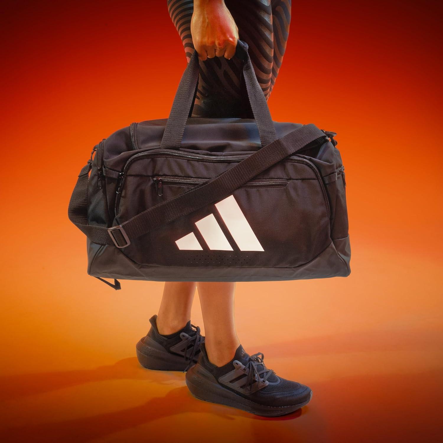 image:imageadidas Defender 5 Duffel Bag Premium Duffle for Sports Gym amp TravelTropic BloomClear Pink