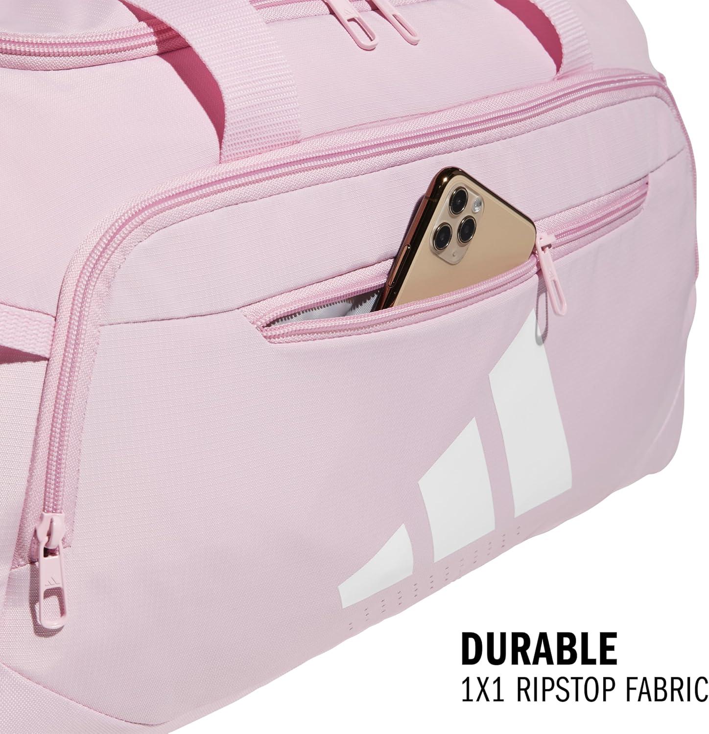 image:imageadidas Defender 5 Duffel Bag Premium Duffle for Sports Gym amp TravelTrue PinkWhite
