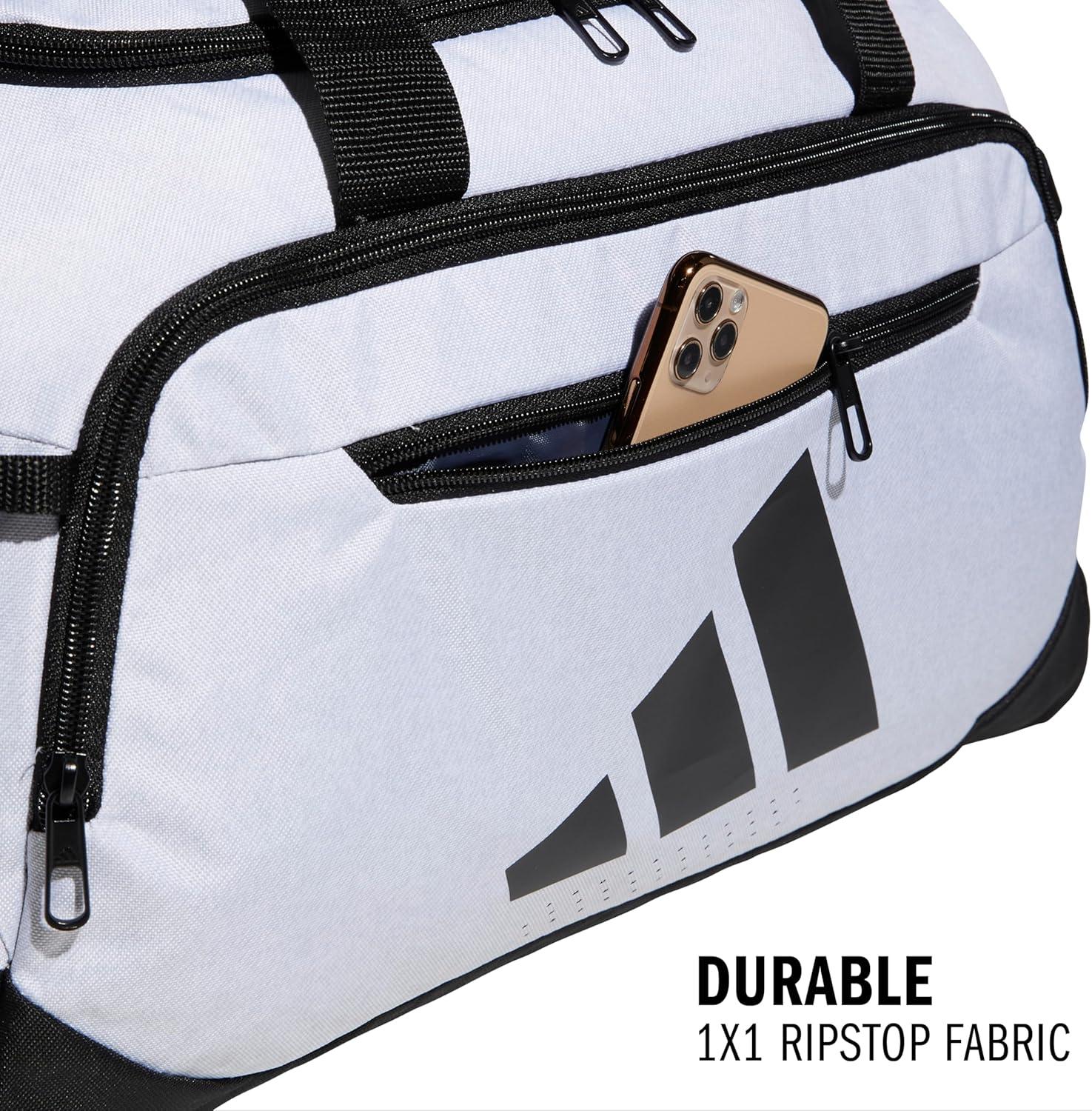 image:imageadidas Defender 5 Duffel Bag Premium Duffle for Sports Gym amp TravelTwill WhiteBlack