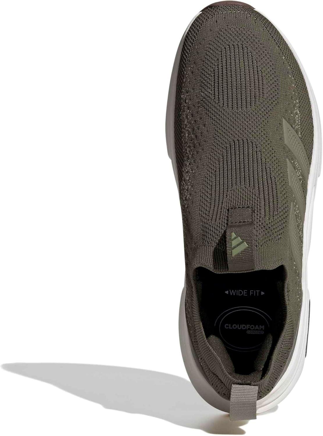 image:imageadidas Mens Cloudfoam Cuxxion SockNight CargoSilver PebbleTent Green
