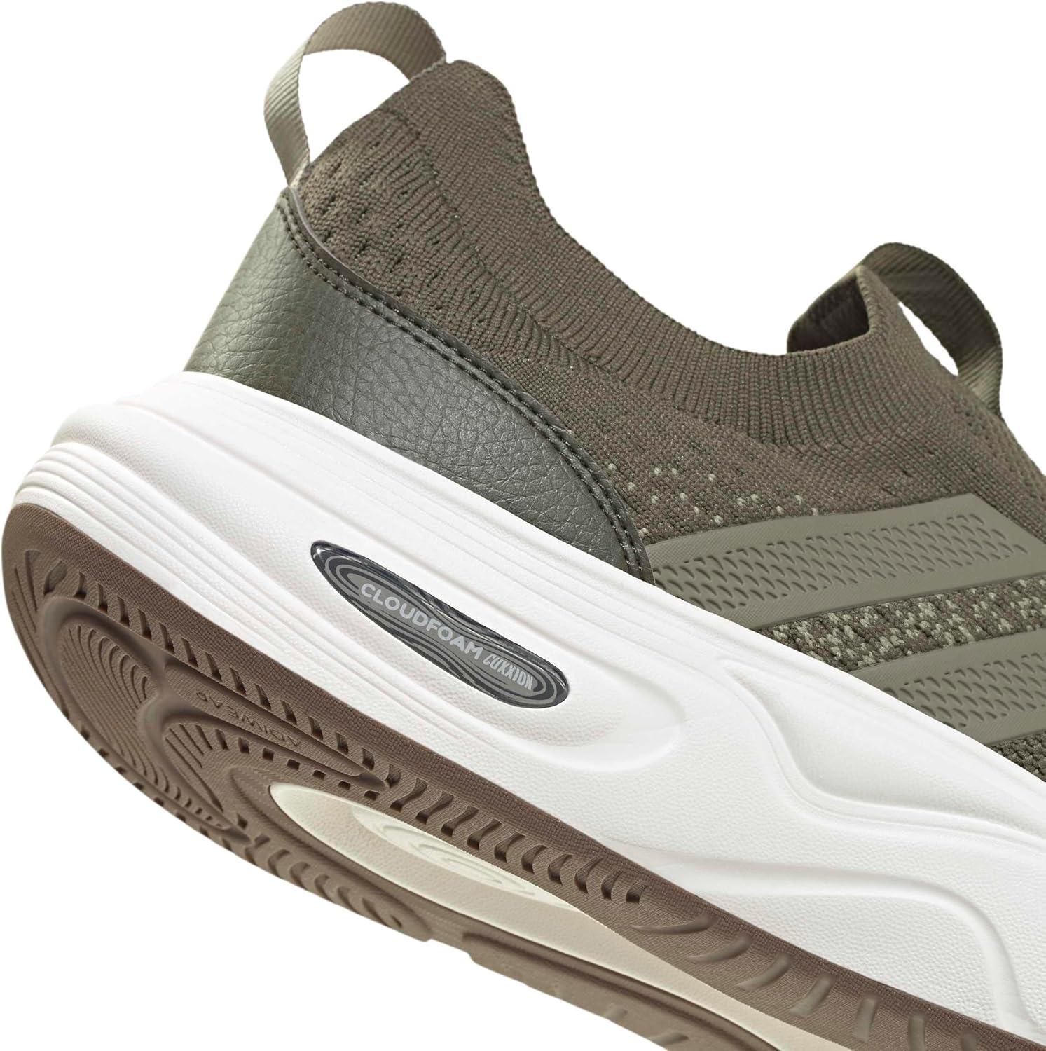 image:imageadidas Mens Cloudfoam Cuxxion SockNight CargoSilver PebbleTent Green