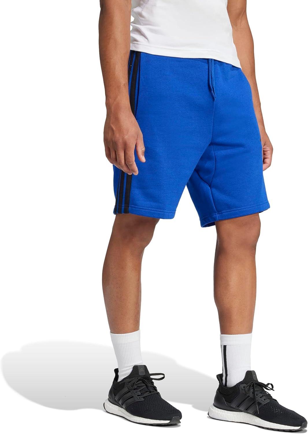 image:imageadidas Mens Essentials 3Stripes Fleece 9inch ShortsTeam Royal BlueBlack