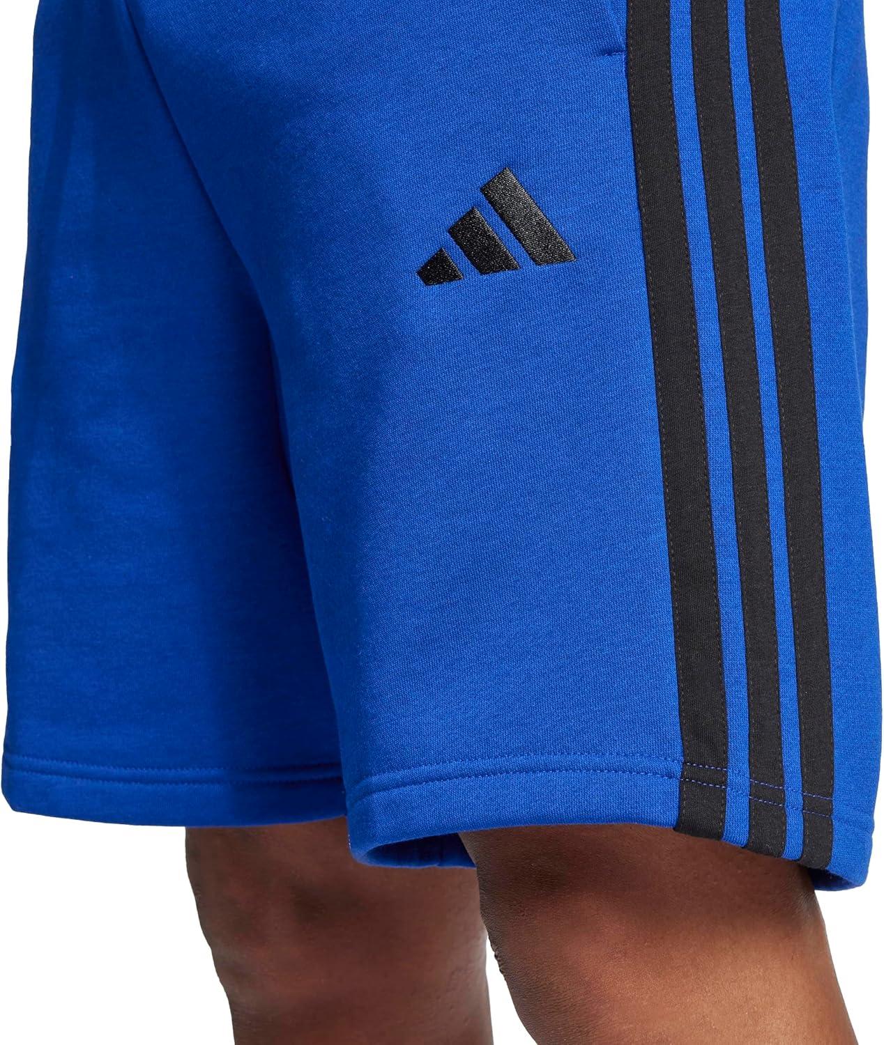 image:imageadidas Mens Essentials 3Stripes Fleece 9inch ShortsTeam Royal BlueBlack