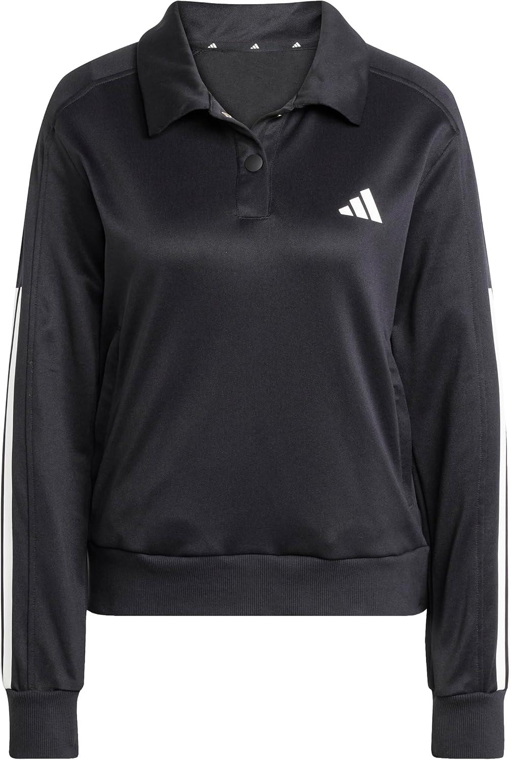 image:imageadidas Womens Iconic 3stripes Snap Track TopBlackBlack
