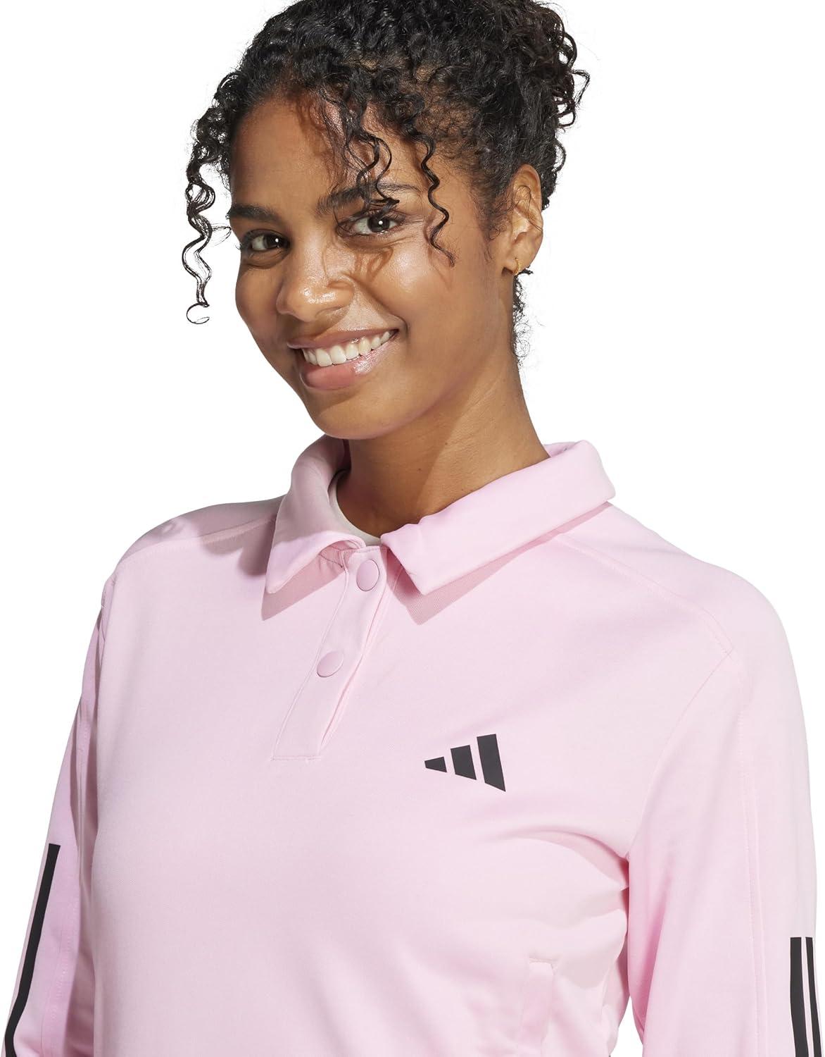 image:imageadidas Womens Iconic 3stripes Snap Track TopTrue PinkTrue Pink