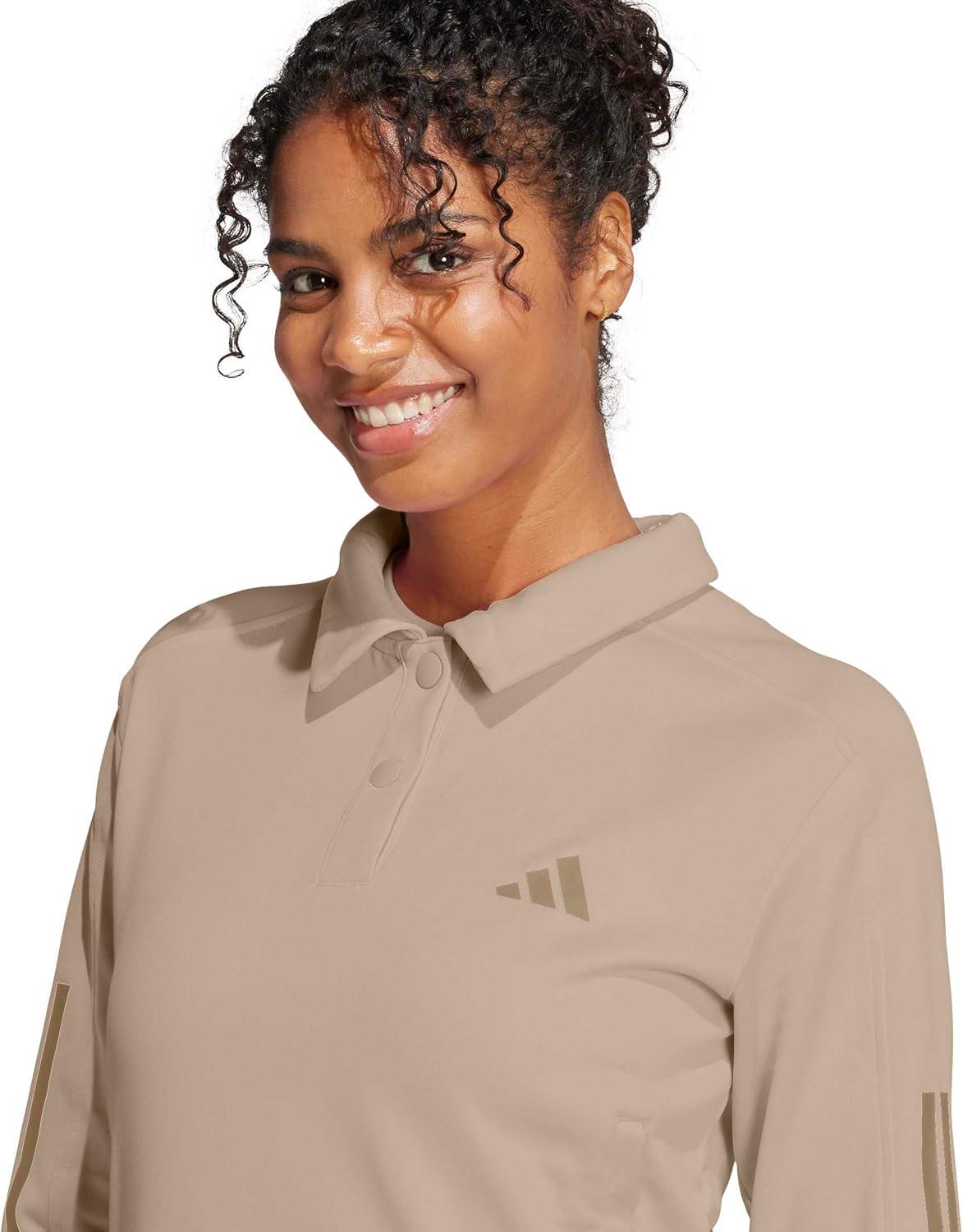 image:imageadidas Womens Iconic 3stripes Snap Track TopWarm SandstoneWarm Sandstone