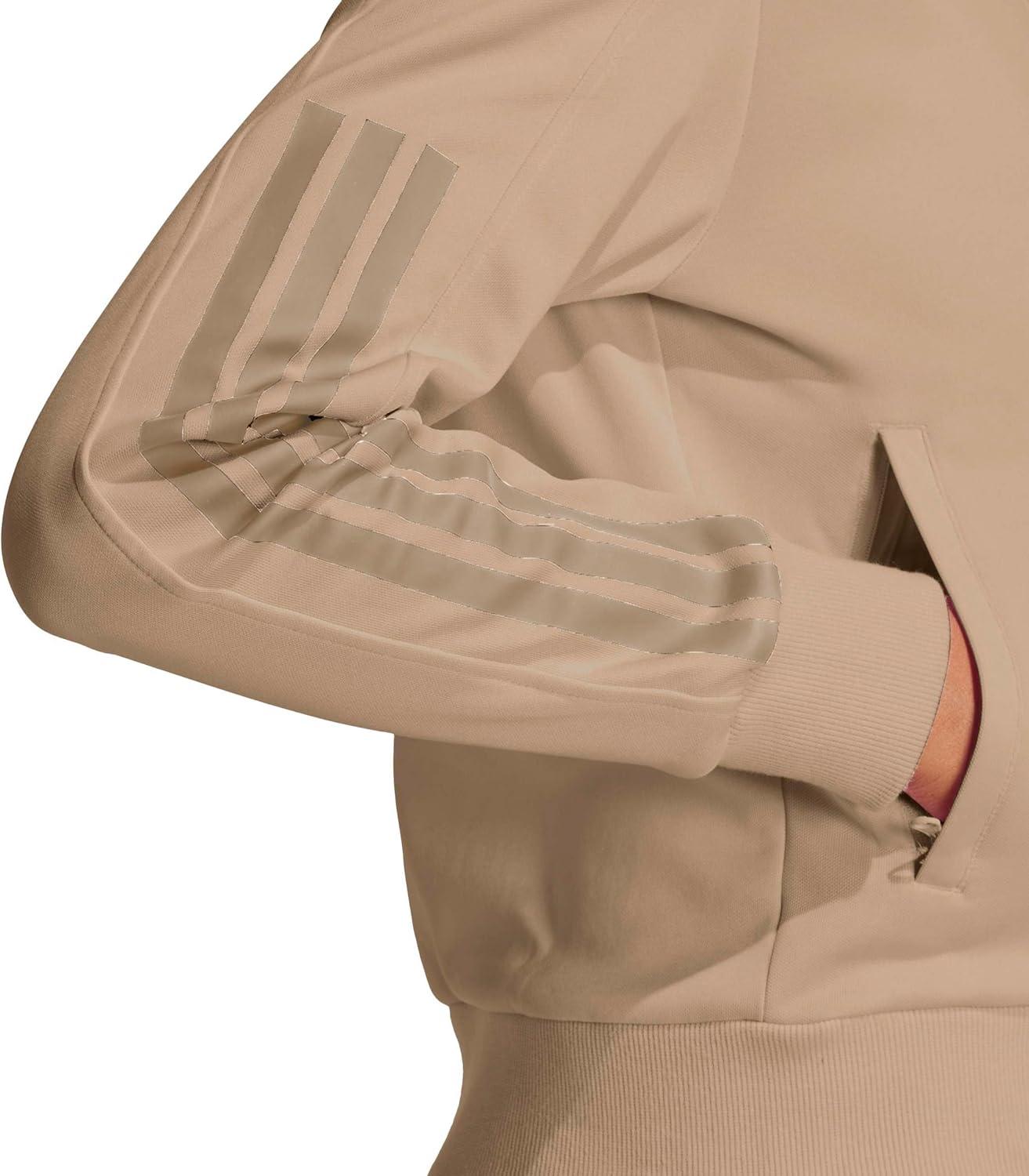 image:imageadidas Womens Iconic 3stripes Snap Track TopWarm SandstoneWarm Sandstone