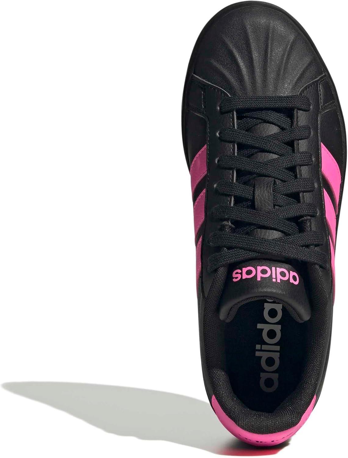 image:imageadidas Womens Streettalk Lace Up Sneakers Shoes Casual BlackBlackLucid PinkBlack