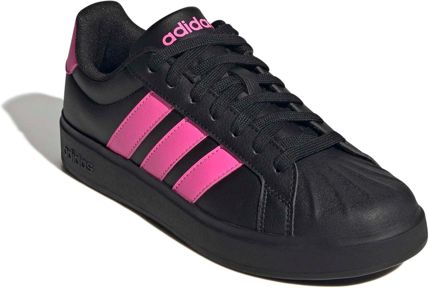 image:imageadidas Womens Streettalk Lace Up Sneakers Shoes Casual BlackBlackLucid PinkBlack