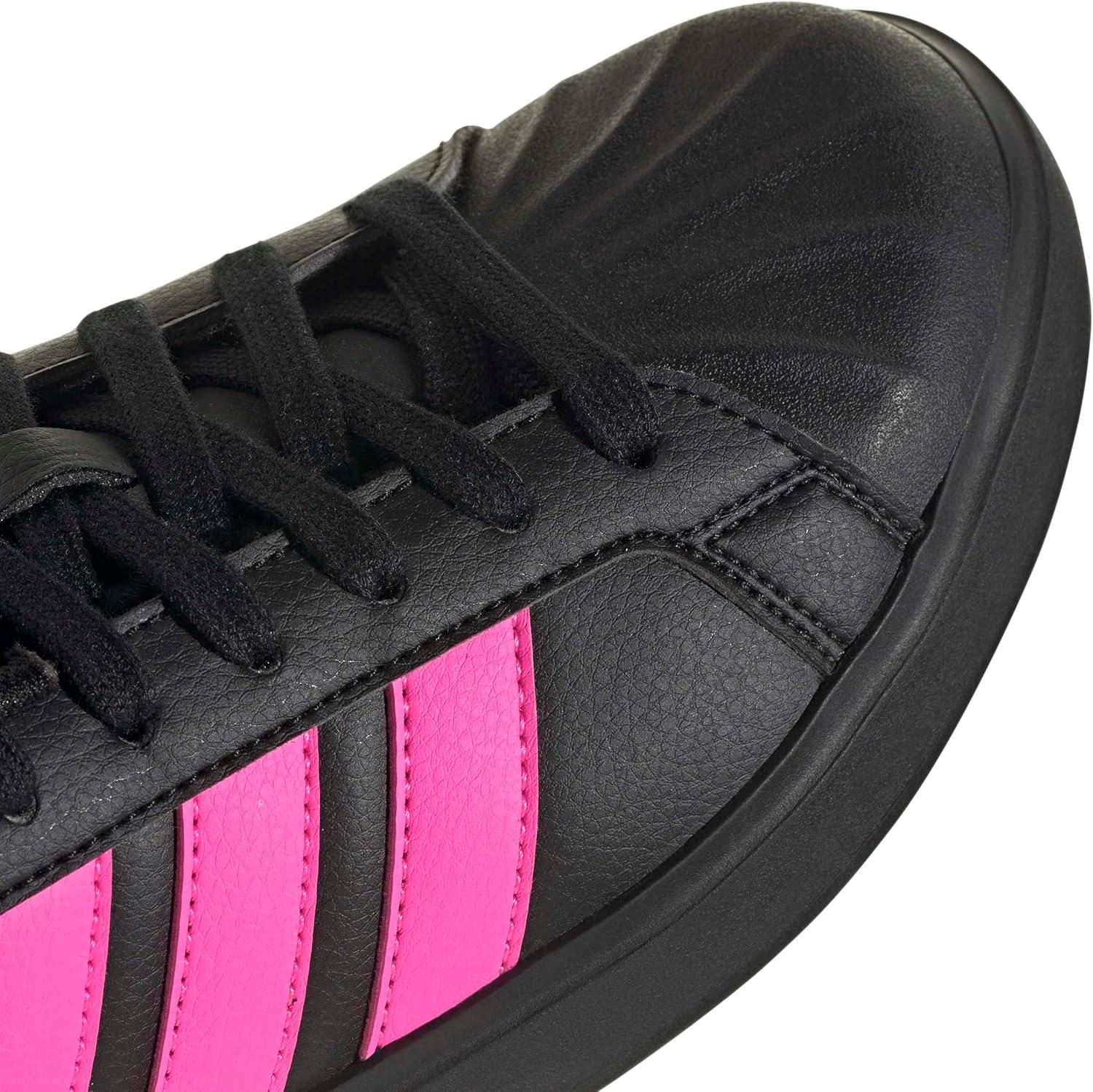 image:imageadidas Womens Streettalk Lace Up Sneakers Shoes Casual BlackBlackLucid PinkBlack