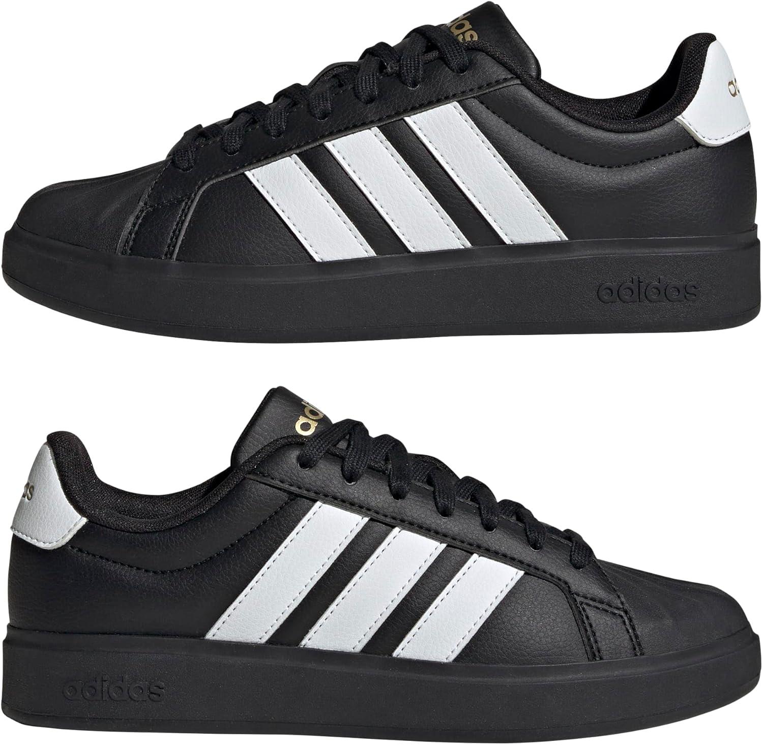 image:imageadidas Womens Streettalk Lace Up Sneakers Shoes Casual BlackBlackWhiteGold Metallic