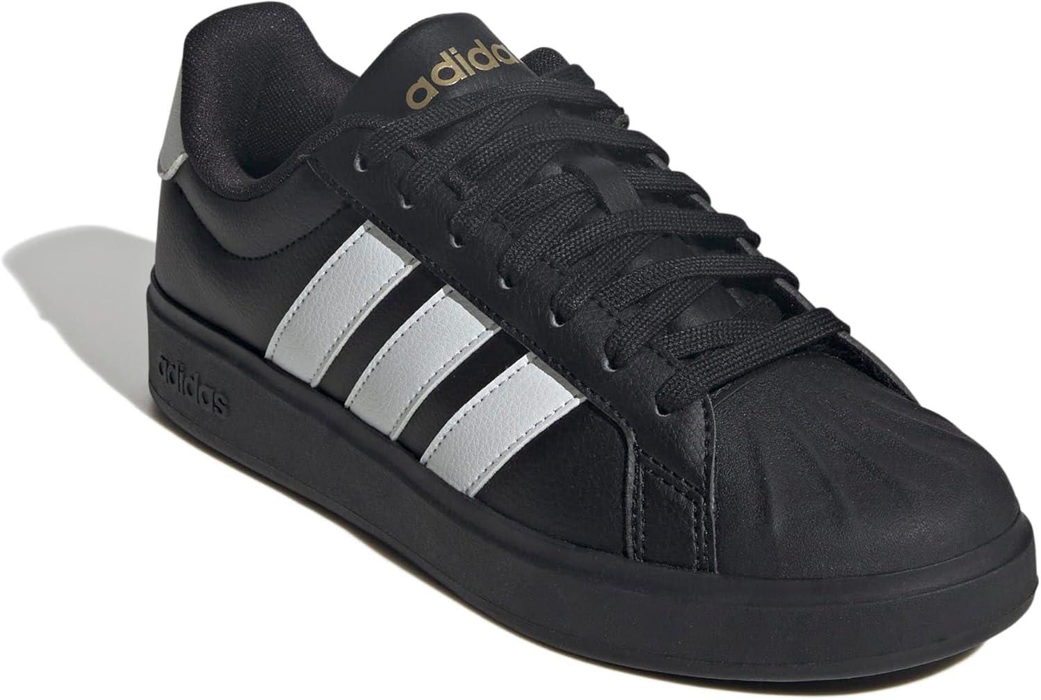 image:imageadidas Womens Streettalk Lace Up Sneakers Shoes Casual BlackBlackWhiteGold Metallic