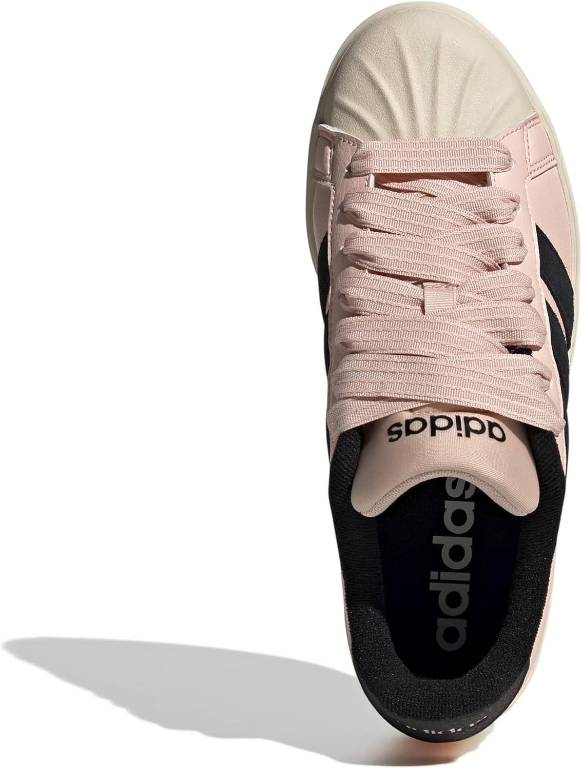 image:imageadidas Womens Streettalk Lace Up Sneakers Shoes Casual BlackBlush PinkBlackWonder White