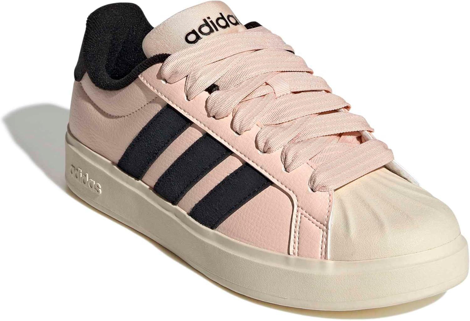 image:imageadidas Womens Streettalk Lace Up Sneakers Shoes Casual BlackBlush PinkBlackWonder White