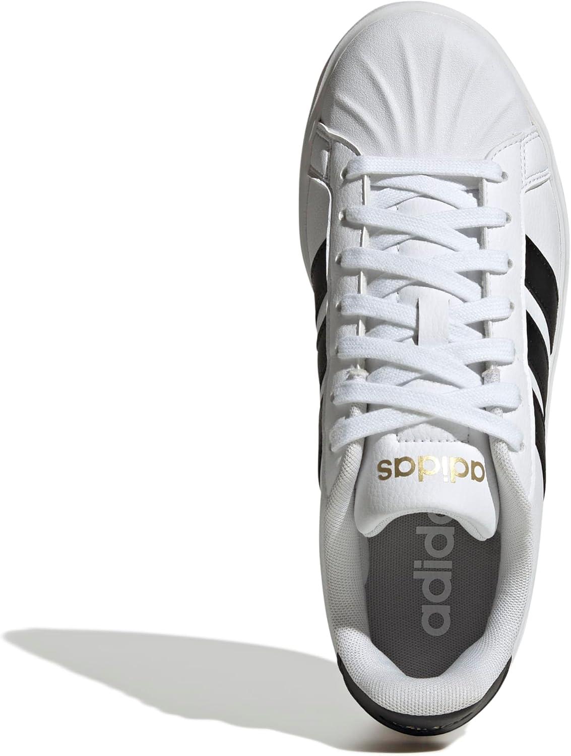 image:imageadidas Womens Streettalk Lace Up Sneakers Shoes Casual BlackWhiteBlackGold Metallic
