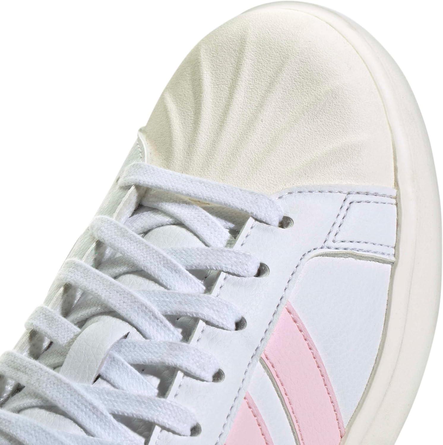image:imageadidas Womens Streettalk Lace Up Sneakers Shoes Casual BlackWhiteClear PinkWhite