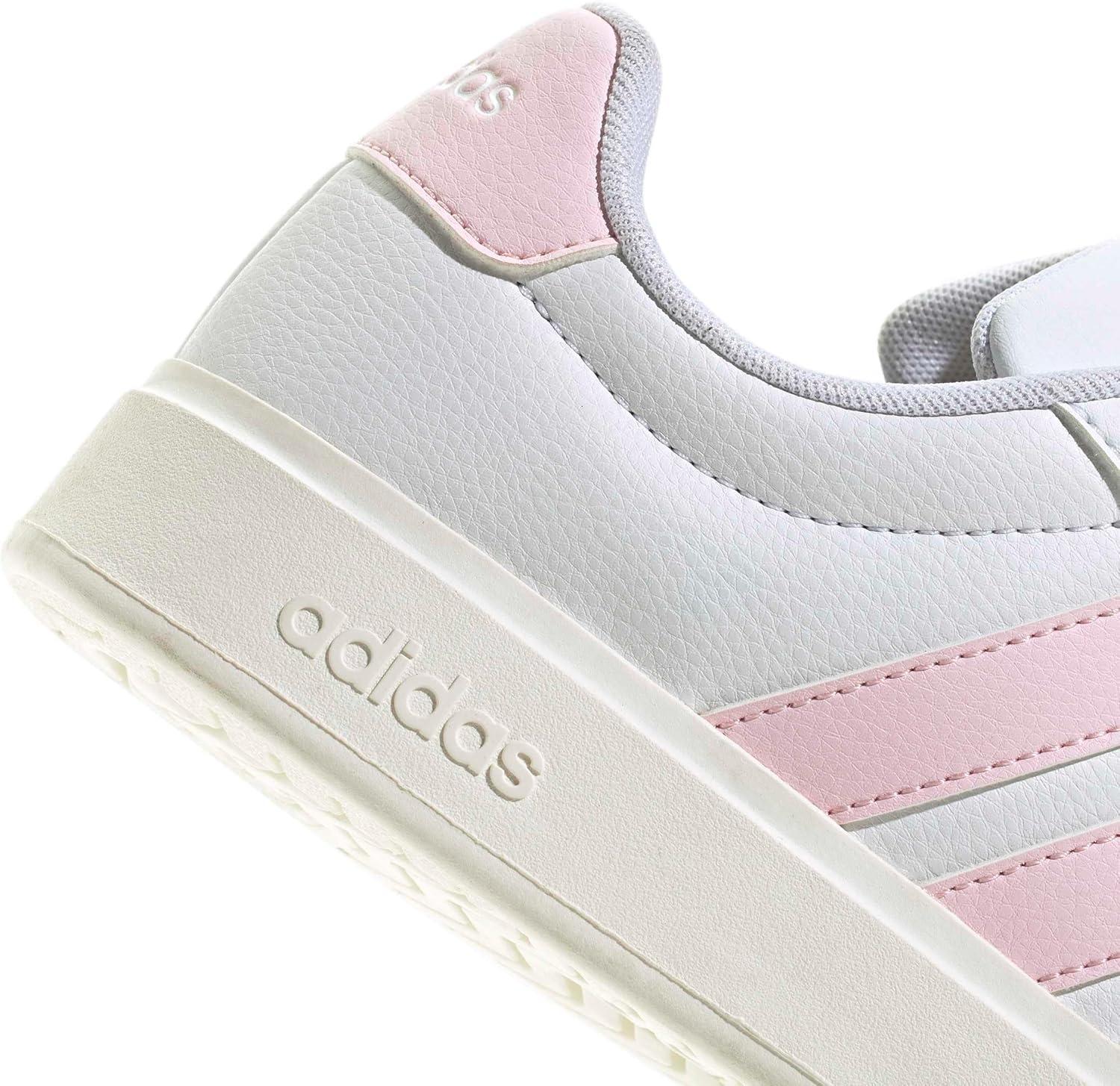 image:imageadidas Womens Streettalk Lace Up Sneakers Shoes Casual BlackWhiteClear PinkWhite