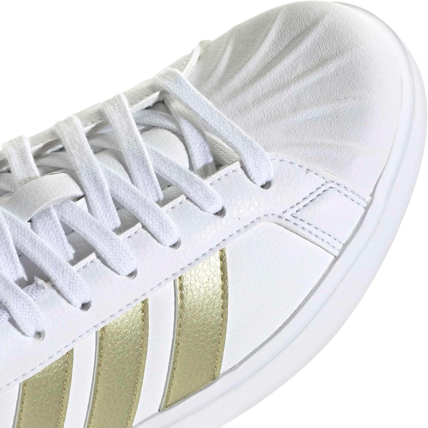 image:imageadidas Womens Streettalk Lace Up Sneakers Shoes Casual BlackWhiteGold MetallicWhite