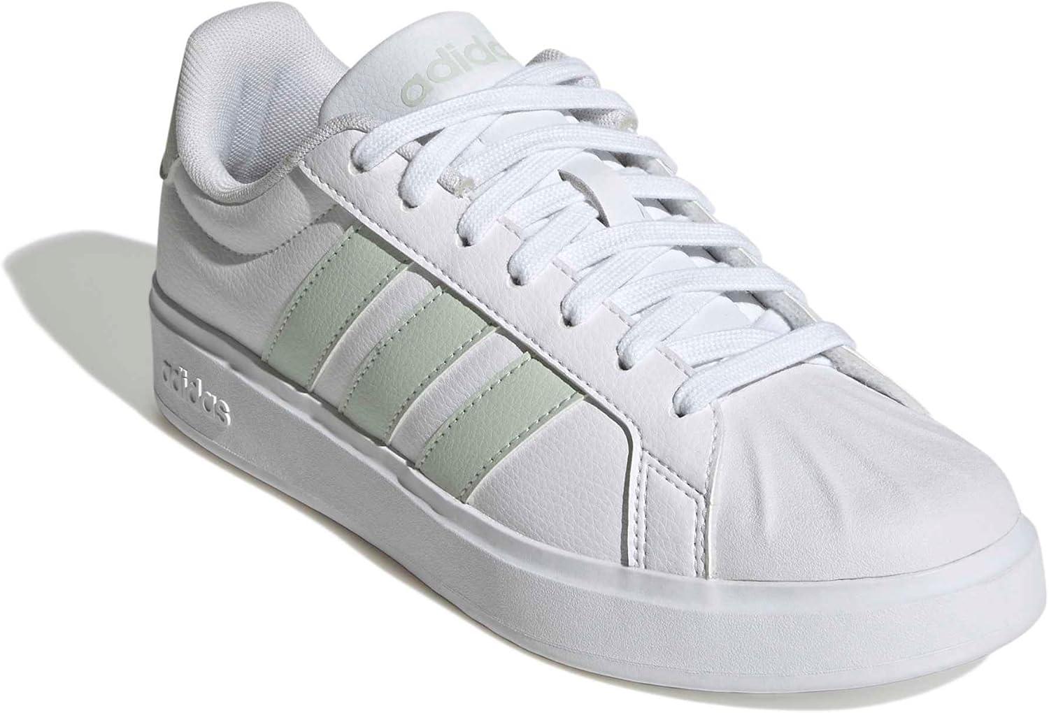 image:imageadidas Womens Streettalk Lace Up Sneakers Shoes Casual BlackWhiteLinen GreenWhite
