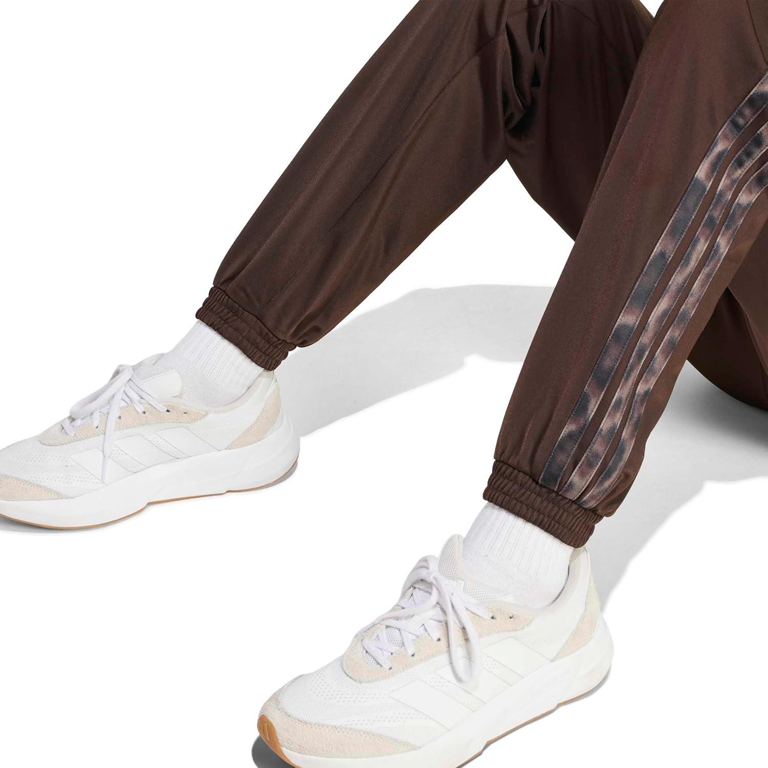 image:imageadidas Womens Tricot 3Stripes Track Pants with Leopard PrintedAurora CoffeeMulticolor