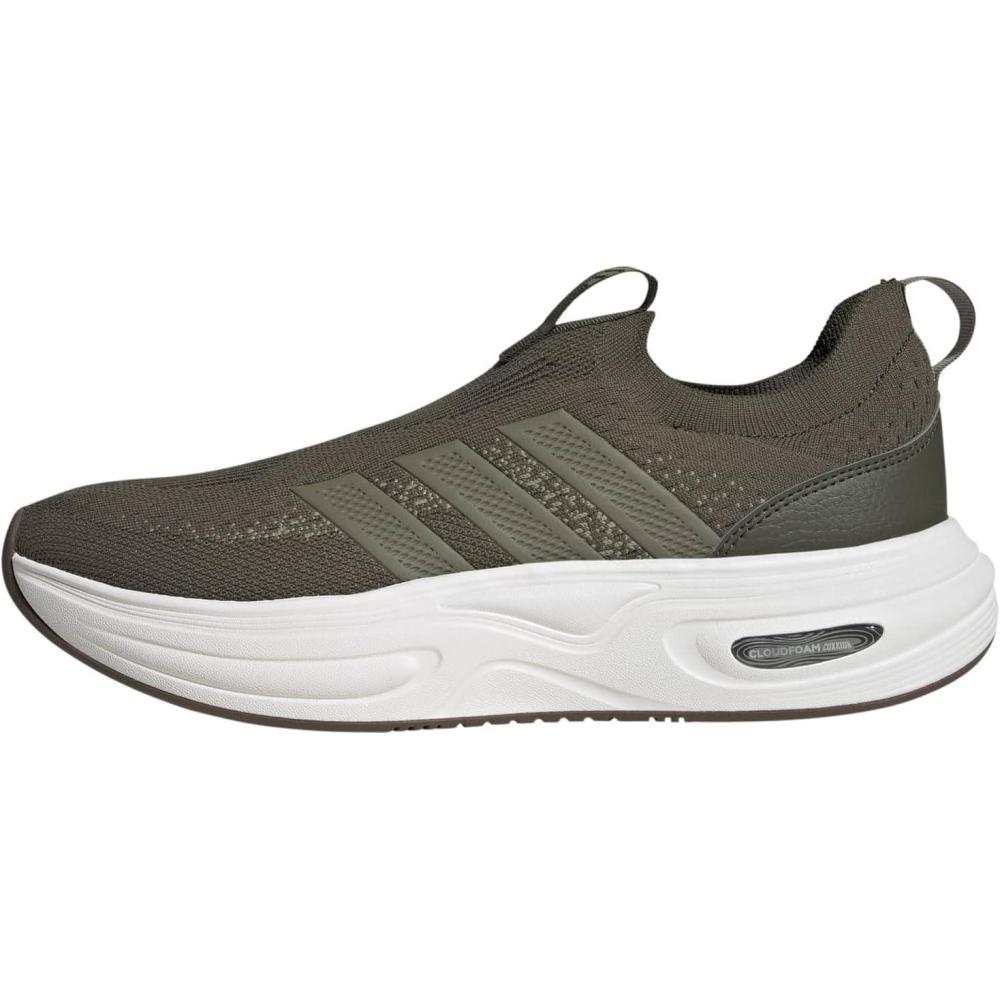 image:imageadidas Mens Cloudfoam Cuxxion SockNight CargoSilver PebbleTent Green