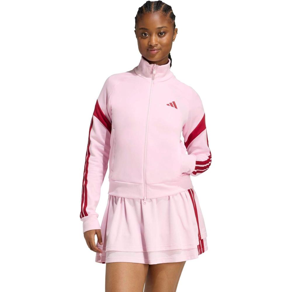 image:imageadidas Womens House of Tiro Nations Pack Track TopClear PinkMaroon