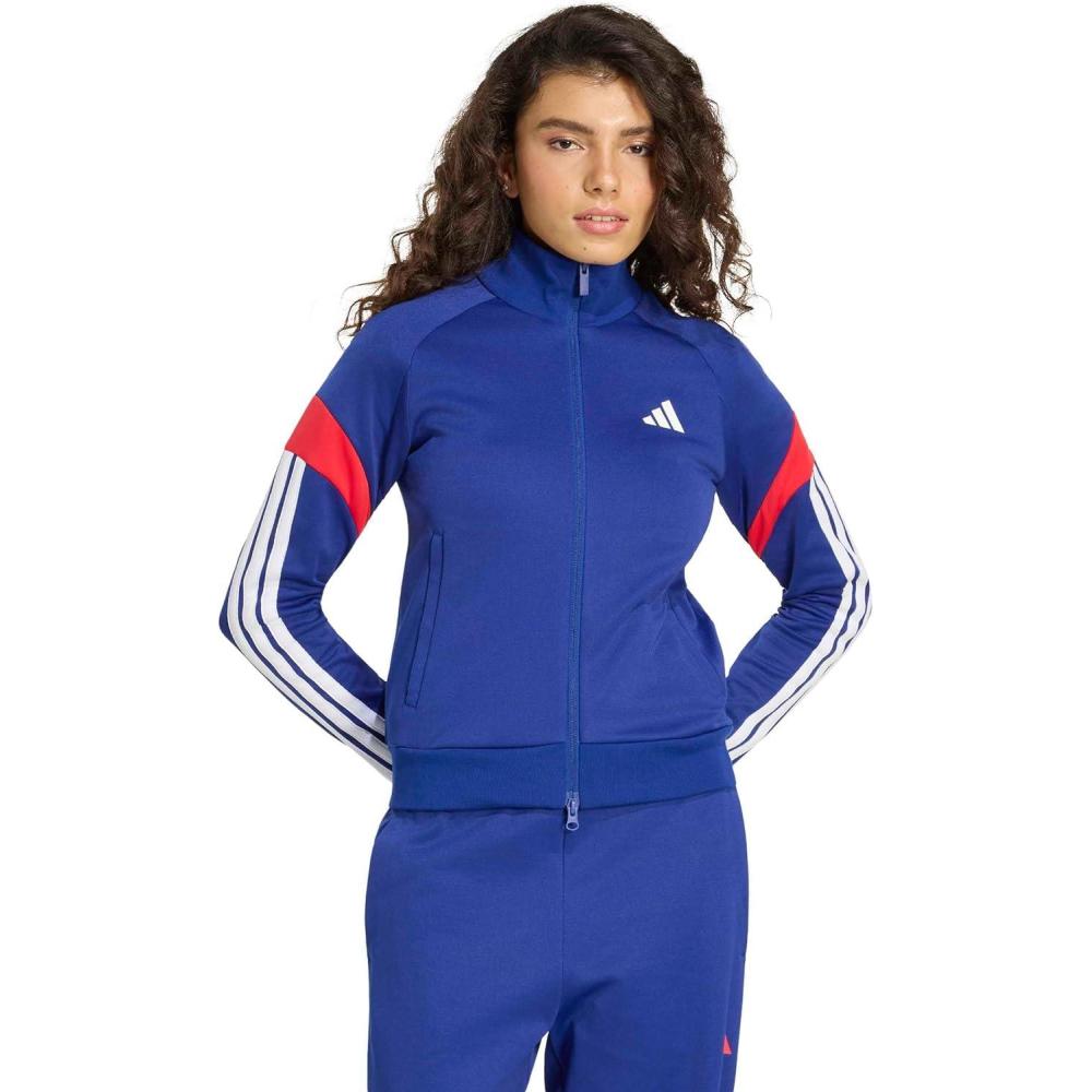 image:imageadidas Womens House of Tiro Nations Pack Track TopMystery InkPure RubyWhite