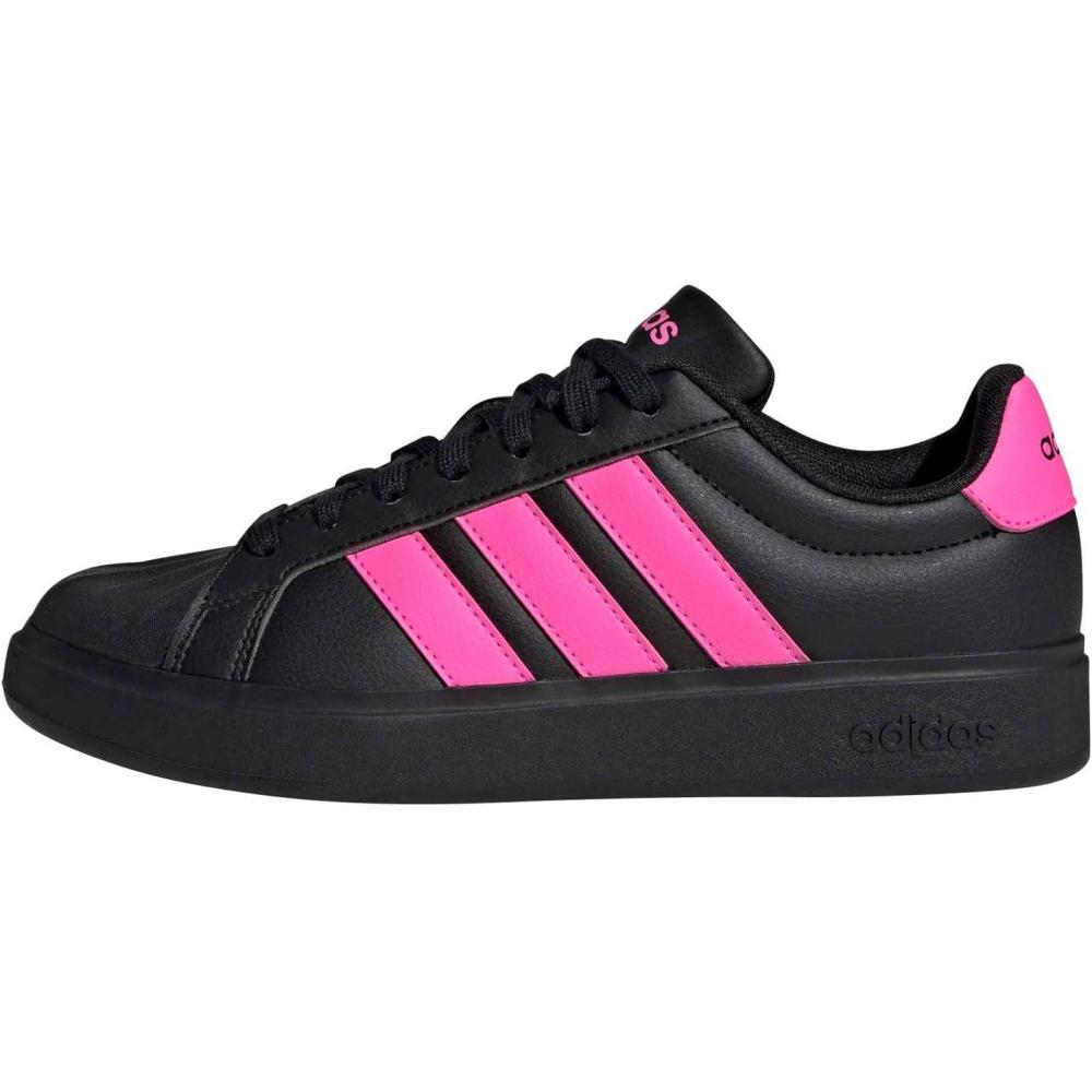 image:imageadidas Womens Streettalk Lace Up Sneakers Shoes Casual BlackBlackLucid PinkBlack