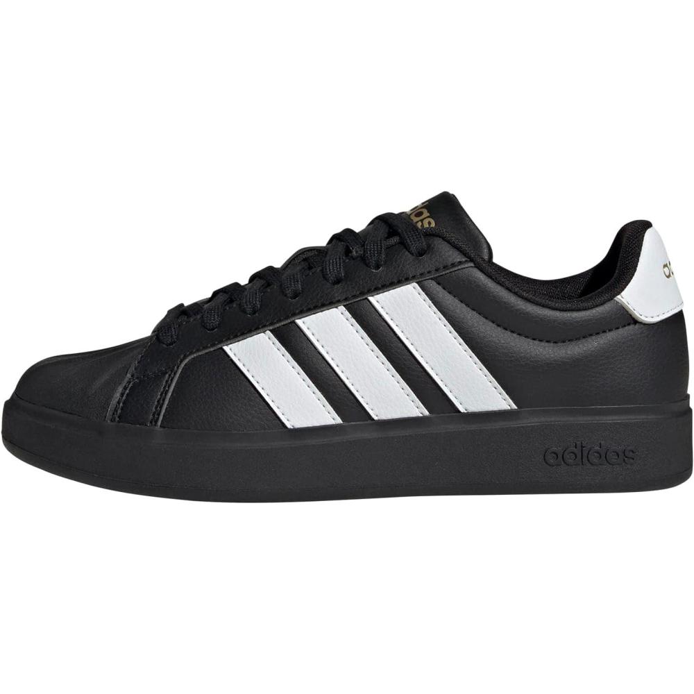 image:imageadidas Womens Streettalk Lace Up Sneakers Shoes Casual BlackBlackWhiteGold Metallic