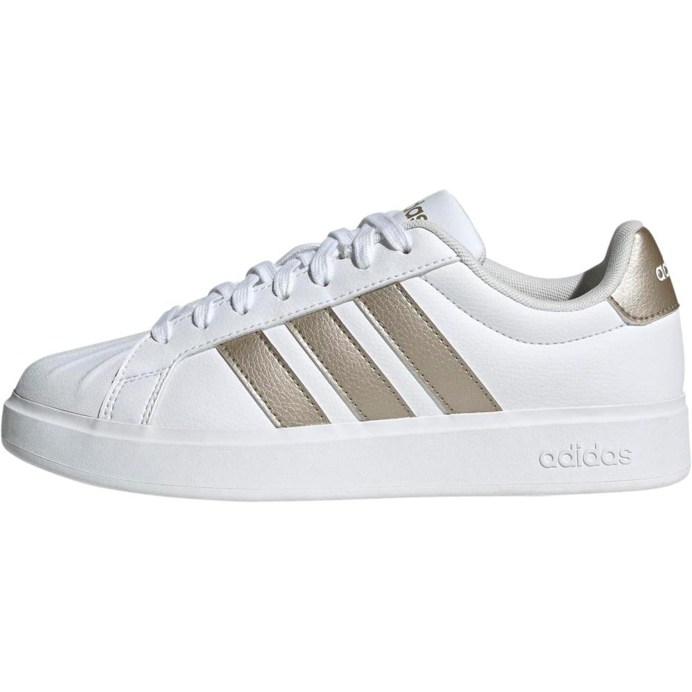 image:imageadidas Womens Streettalk Lace Up Sneakers Shoes Casual BlackWhiteCyber MetallicWhite