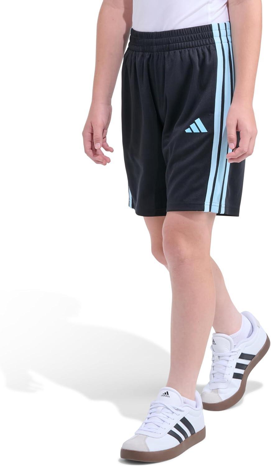 image:imageadidas Boys Active Sports Athletic Mesh ShortsBlack With Blue