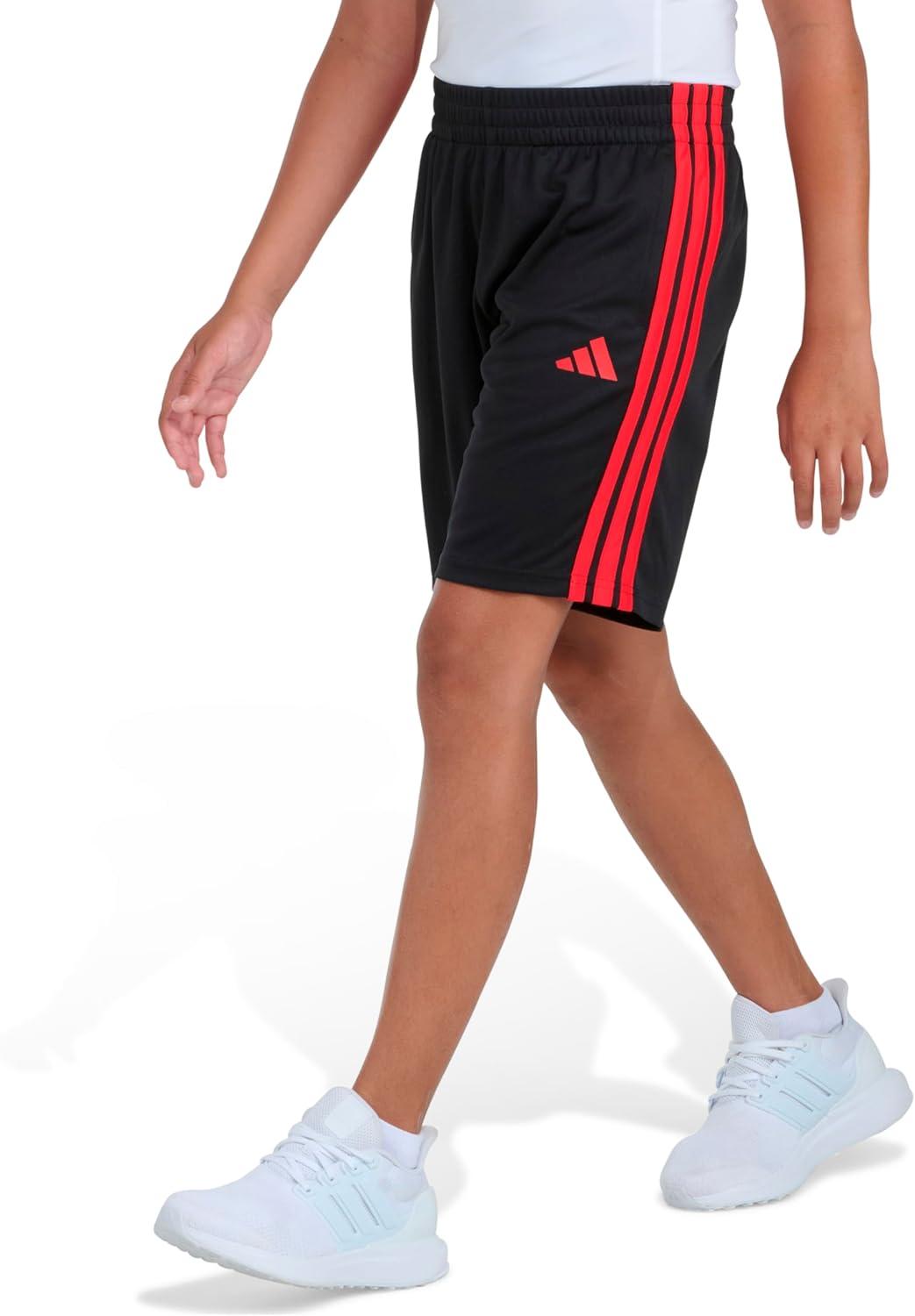 image:imageadidas Boys Active Sports Athletic Mesh ShortsBlack With Red