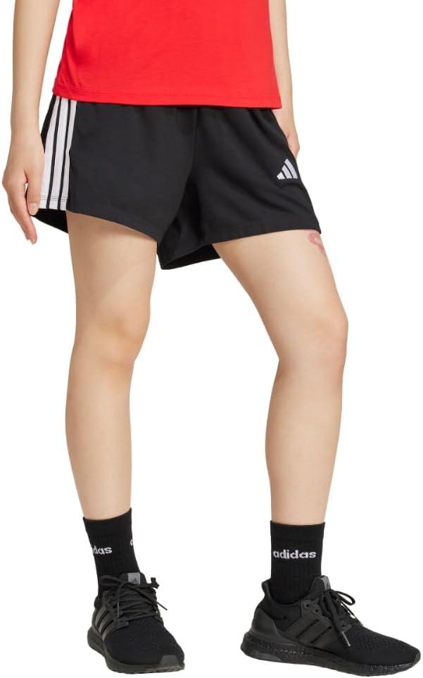 image:imageadidas Womens Essentials 3Stripes Cotton ShortsBlackWhite