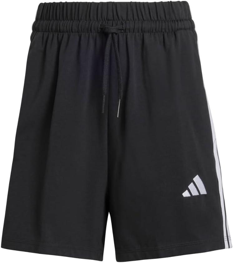 image:imageadidas Womens Essentials 3Stripes Cotton ShortsBlackWhite