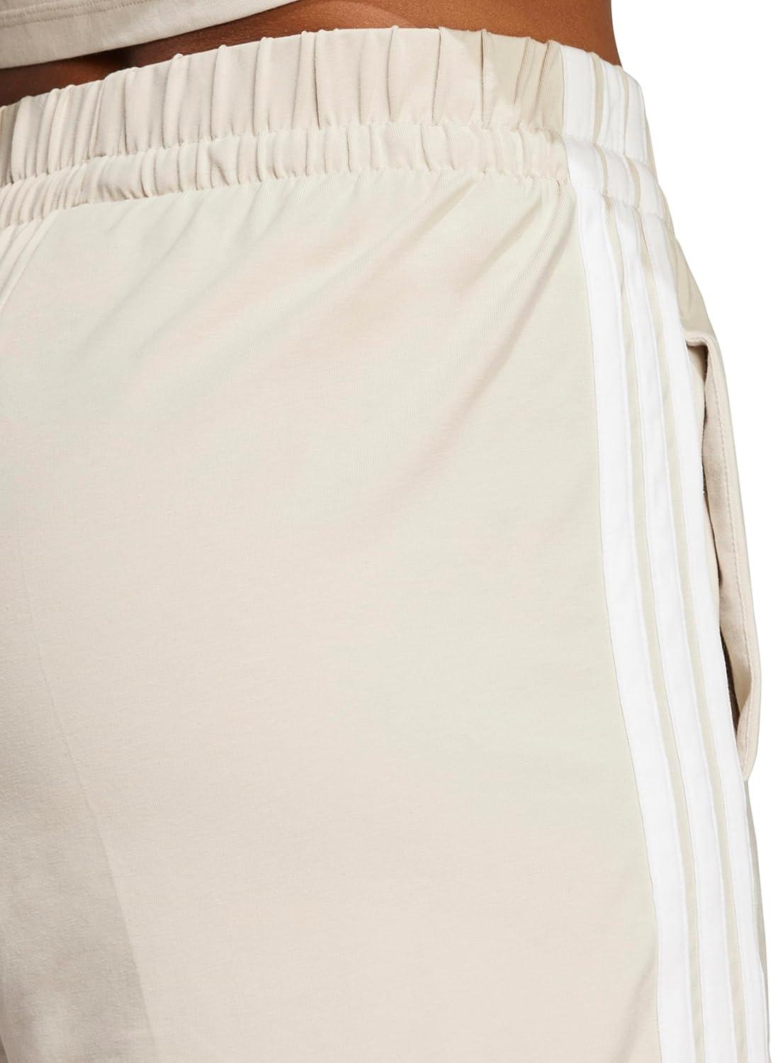 image:imageadidas Womens Essentials 3Stripes Cotton ShortsWonder AluminaWhite